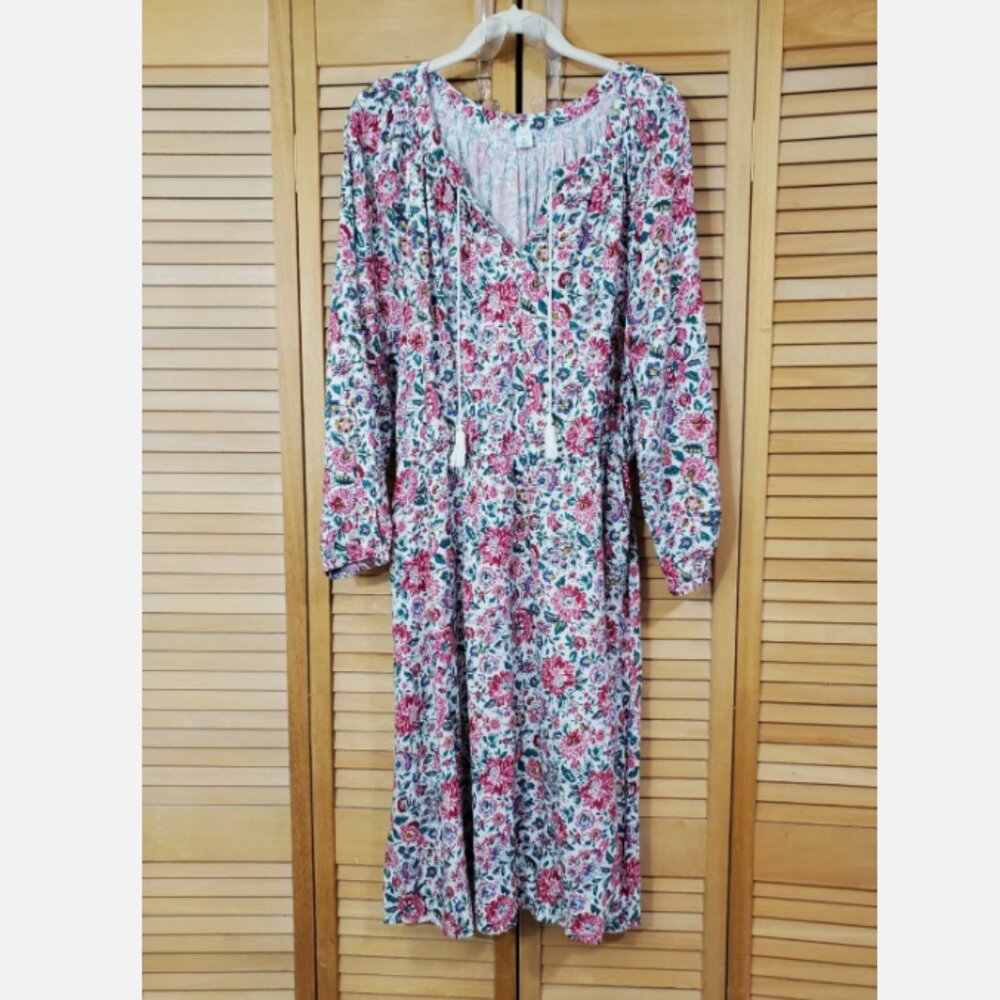 Old Navy Floral Peasant Dress Size XL - Picture 4 of 6